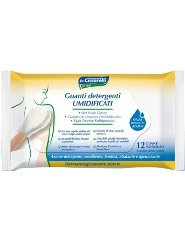 Dr. ciccarelli guanto pre-saponato umidificato 12 pezzi Dr. ciccarelli guanto pre-saponato umidificato 12 pezzi