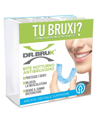 Dr. brux - bite antibruxismo notte superiore - colore azzurro