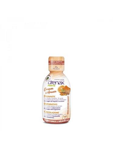 Drenax forte - integratore drenante e depurativo gusto arancia e curcuma - 300 ml