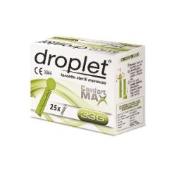 Droplet - Lancette Sterili Pungidito Gauge 33 - 25 Pezzi