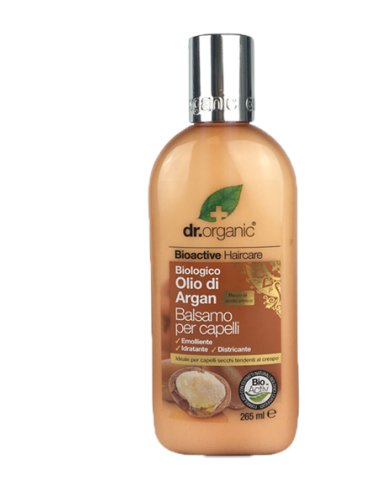 Dr. organic argan - balsamo per capelli ristrutturante - 265 g
