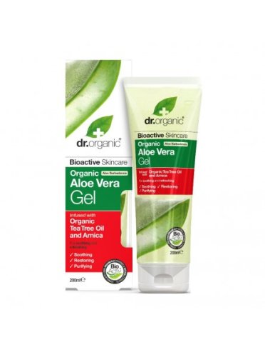 Dr. organic aloe vera - gel corpo rinfrescante con tea tree e arnica - 200 ml