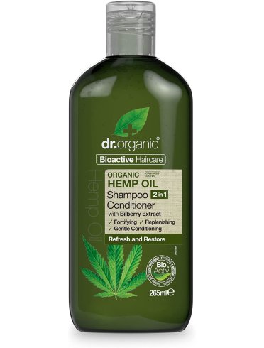 Dr. organic hemp oil - shampoo e balsamo per capelli - 265 ml