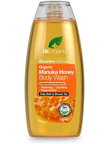 Dr. organic miele di manuka - detergente corpo bagnoschiuma - 250 ml Dr. organic miele di manuka - detergente corpo bagnoschiuma - 250 ml