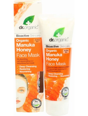 Dr. organic miele di manuka - maschera viso ristrutturante - 125 ml