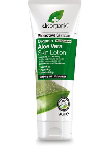 Dr. organic aloe vera - lozione corpo idratante e lenitiva - 200 ml