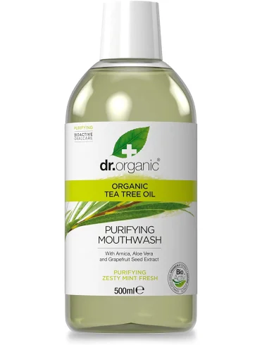 Dr. organic tea tree - collutorio purificante - 500 ml Dr. organic tea tree - collutorio purificante - 500 ml