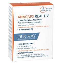 Ducray Anacaps Reactiv - Integratore Anti-Caduta Capelli - 30 Capsule
