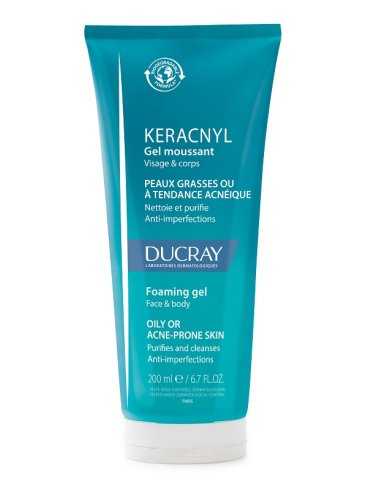 Ducray keracnyl - gel detergente pelle acneica - 200 ml