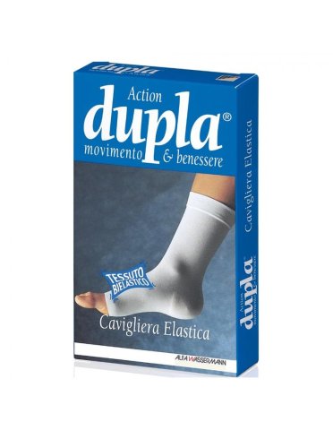 Dupla cavigliera elastica colore bianco taglia l