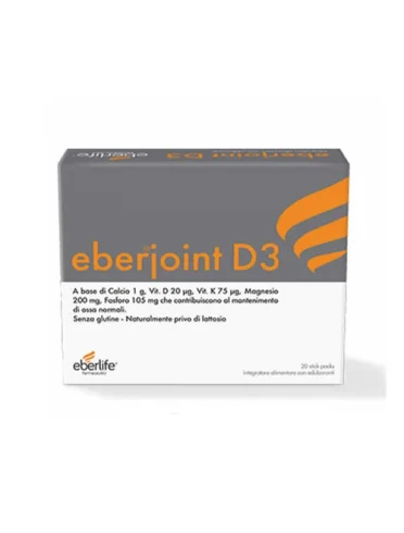 Eberjoint d3 - integratore di vitamina d per ossa e denti - 20 stick pack Eberjoint d3 - integratore di vitamina d per ossa e denti - 20 stick pack