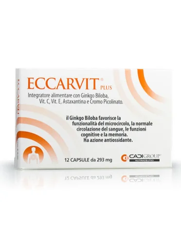 Eccarvit plus - integratore per la funzionalità del microcircolo - 12 capsule Eccarvit plus - integratore per la funzionalità del microcircolo - 12 capsule
