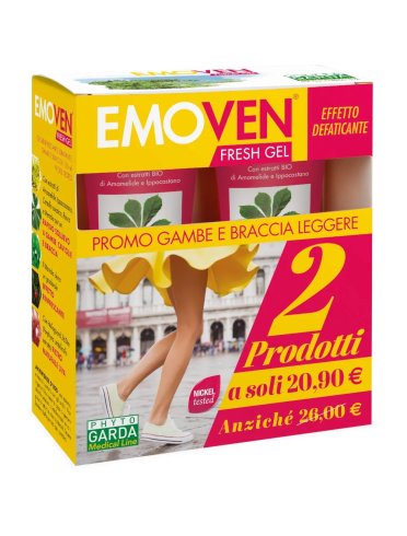 Emoven kit fresh gel - crema per gambe pesanti - 2 x 125 g