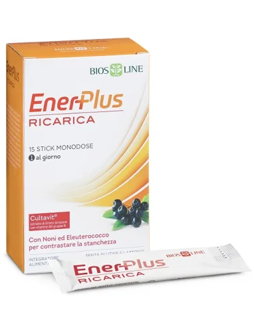 Enerplus ricarica - integratore tonico energetico - 15 bustine Enerplus ricarica - integratore tonico energetico - 15 bustine