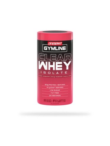 Enervit gymline clear whey isolate - integratore di aminoacidi gusto red fruits - 480 g