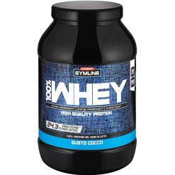Enervit Gymline 100% Whey Protein Concentrate - Integratore Massa Muscolare Gusto Cocco - 900 g