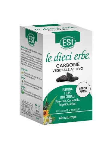 Esi le dieci erbe - carbone vegetale attivo - 60 naturcaps