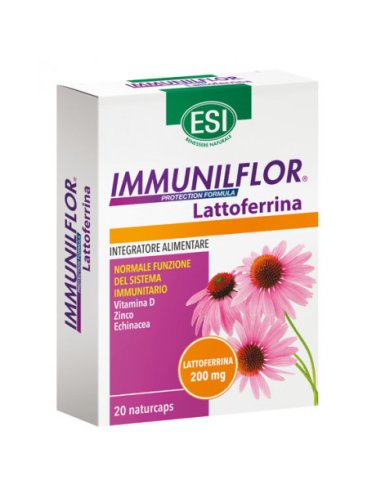 Esi immunilflor lattoferrina - integratore difese immunitarie - 20 naturcaps