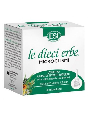 Esi le dieci erbe microclismi - lassativo naturale - 6 pezzi