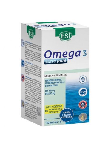 Esi omega 3 extra pure - integratore per la funzione cardiaca - 120 perle