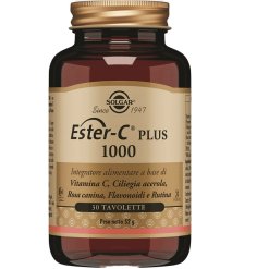 Solgar Ester-C Plus 1000 - Integratore di Vitamina C per Difese Immunitarie - 30 Tavolette
