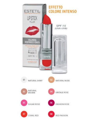 Estetil lipstick rossetto red passion n. 08