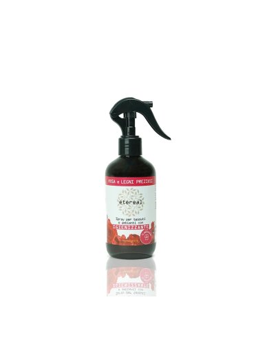 Etereal - spray igienizzante per tessuti e ambienti - aroma rosa e legni preziosi 250 ml