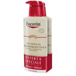 Eucerin - Gel Doccia Detergente Corpo Dermoprotettivo - Formato Bipack 2 x 400 ml