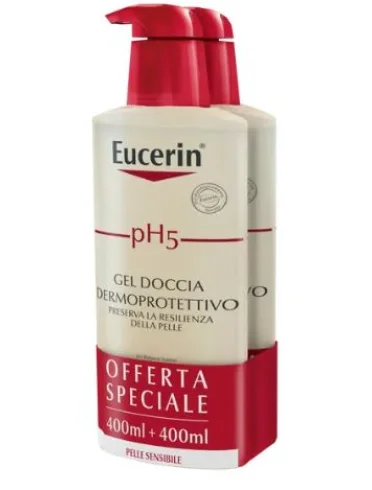 Eucerin - gel doccia detergente corpo dermoprotettivo - formato bipack 2 x 400 ml