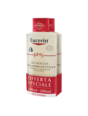 Eucerin - gel doccia detergente corpo dermoprotettivo - formato bipack 2 x 200 ml