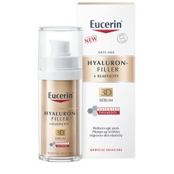 Eucerin Hyaluron-Filler + Elasticity 3D Serum - Siero Viso Tripla Azione Anti-Macchie, Anti-Rughe, Elasticizzante - 30 ml