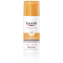 Eucerin Sun Pigment Control Tinted - Crema Solare Viso Colorazione Media con Protezione Molto Alta SPF 50+ - 50 ml