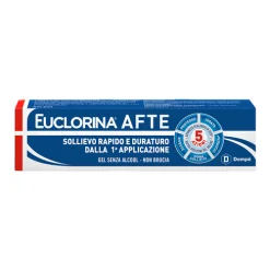 Euclorina Afte - Gel Senza Alcool per Trattamento di Afte - 8 ml