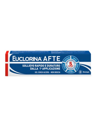 Euclorina afte - gel senza alcool per trattamento di afte - 8 ml