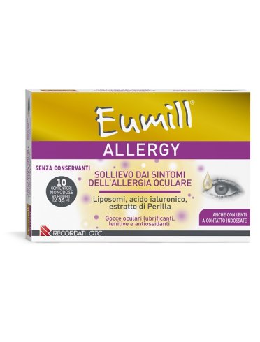 Eumill allergy collirio occhi infiammati 10 flaconi
