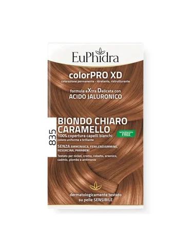 Euphidra colorpro xd 835 biondo chiaro caramello tintura capelli Euphidra colorpro xd 835 biondo chiaro caramello tintura capelli