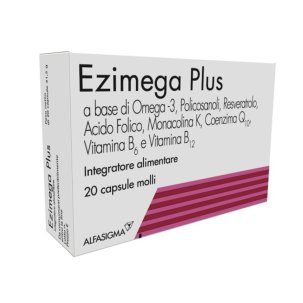 Ezimega Plus - Integratore per il Controllo del Colesterolo - 20 Capsule Molli