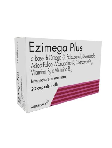 Ezimega plus - integratore per il controllo del colesterolo - 20 capsule molli
