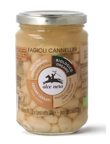 Fagioli cannellini lessati biologici 300 g Fagioli cannellini lessati biologici 300 g