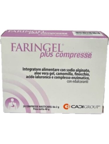 Faringel plus - integratore per il trattamento del reflusso gastro-esofageo - 20 compresse masticabili