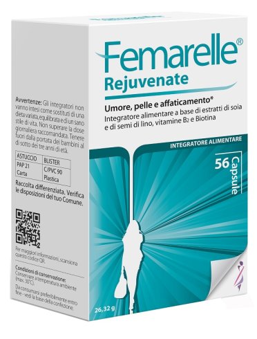 Femarelle rejuvenate integratore per umore pelle e affaticamento 56 capsule