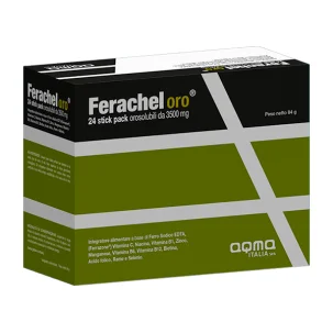 Ferachel Oro Integratore di Ferro Sodico 24 Stick Orosolubili