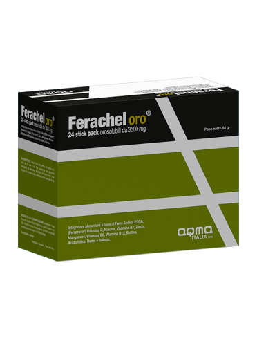 Ferachel oro integratore di ferro sodico 24 stick orosolubili