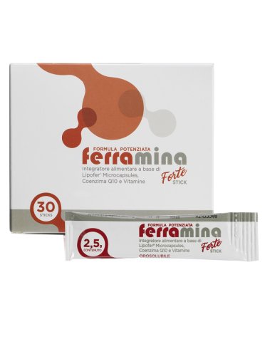 Ferramina forte - integratore di ferro e acido folico - 30 stick