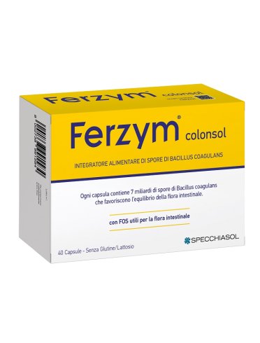 Ferzym colonsol - integratore per l'equilibrio della flora intestinale - 40 capsule