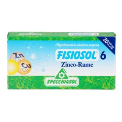 Fisiosol 6 - Integratore di Zinco e Rame - 20 Fiale x 2 ml