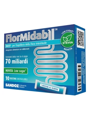 Flormidabil daily - integratore di probiotici con stevia - 10 bustine