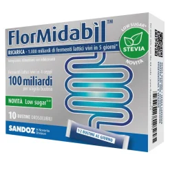 Flormidabil Ricarica - Integratore di Fermenti Lattici Vivi con Stevia - 10 Bustine