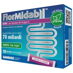 Flormidabil Ultra - Integratore di Probiotici con Stevia - 10 Bustine