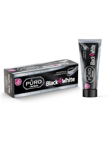 Forhans black4white dentifricio gel sbiancante 75 ml